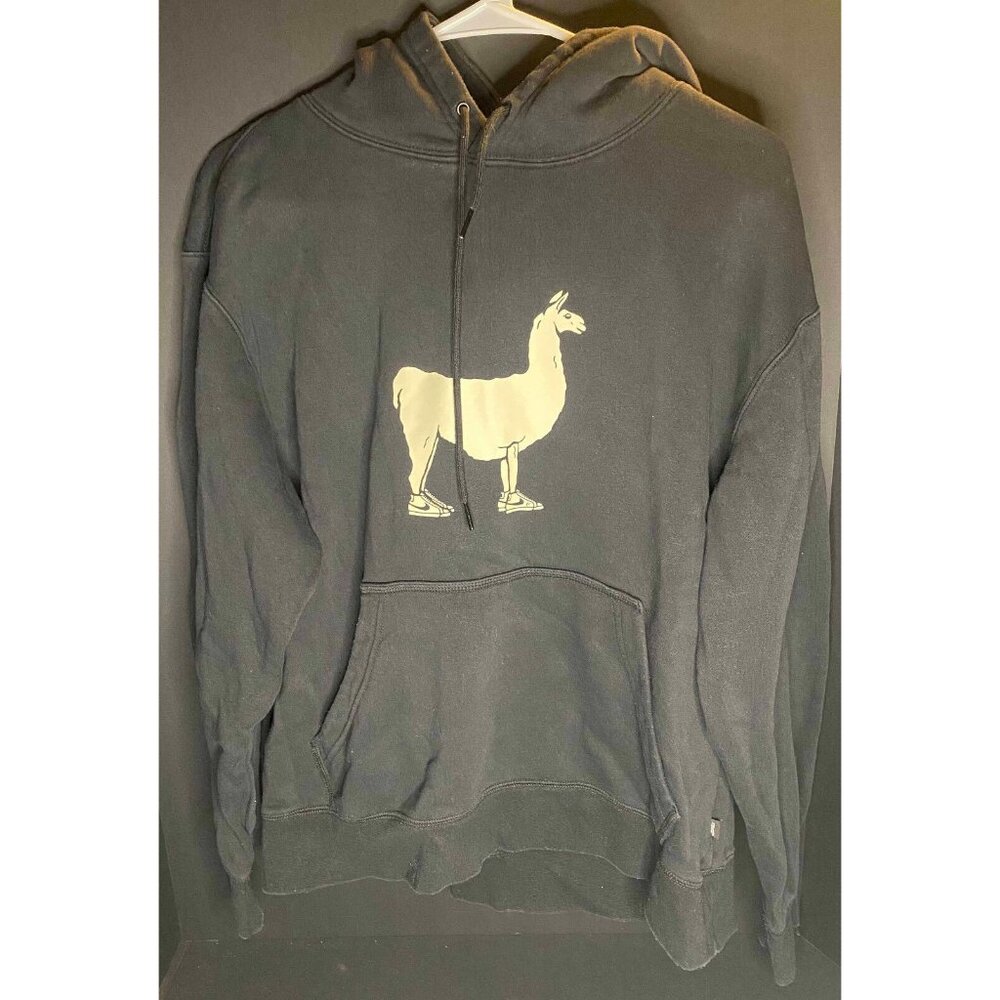 Nike SB Black Paul Llama Skate Board Pullover Hoodie Mens S Y2K DH3014-010